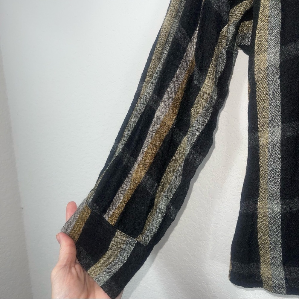Madewell Highroad Popover Shirt in Lessing Plaid black with an white size M - Picture 13 of 14